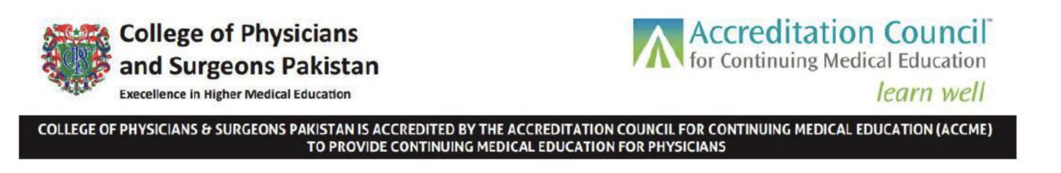College of Physicians and Surgeons Pakistan and ACCME accreditation statement
